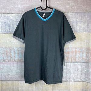 Colorfast Apparel Blue V-Neck Detail Tee P3